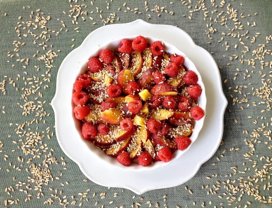 Baked fruits-with oats